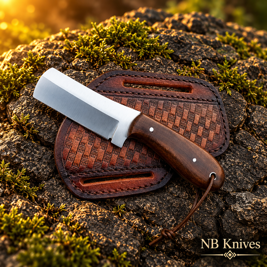 Handmade D2 Steel Bull Cutter Knife with Rosewood Handle
