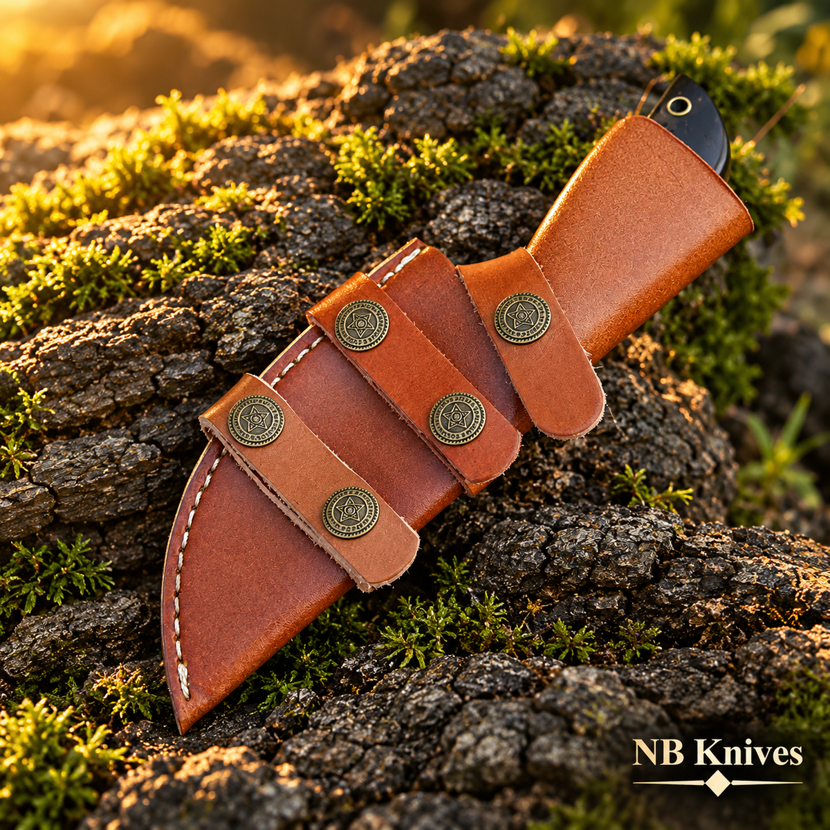 Custom Hand Forged Damascus Steel Gut Hook Knife with Ram Horn Handle