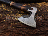 Custom Handmade Viking Forged Axe Viking hatchet, bearded axe, battle axe, With Beautiful Leather Sheath
