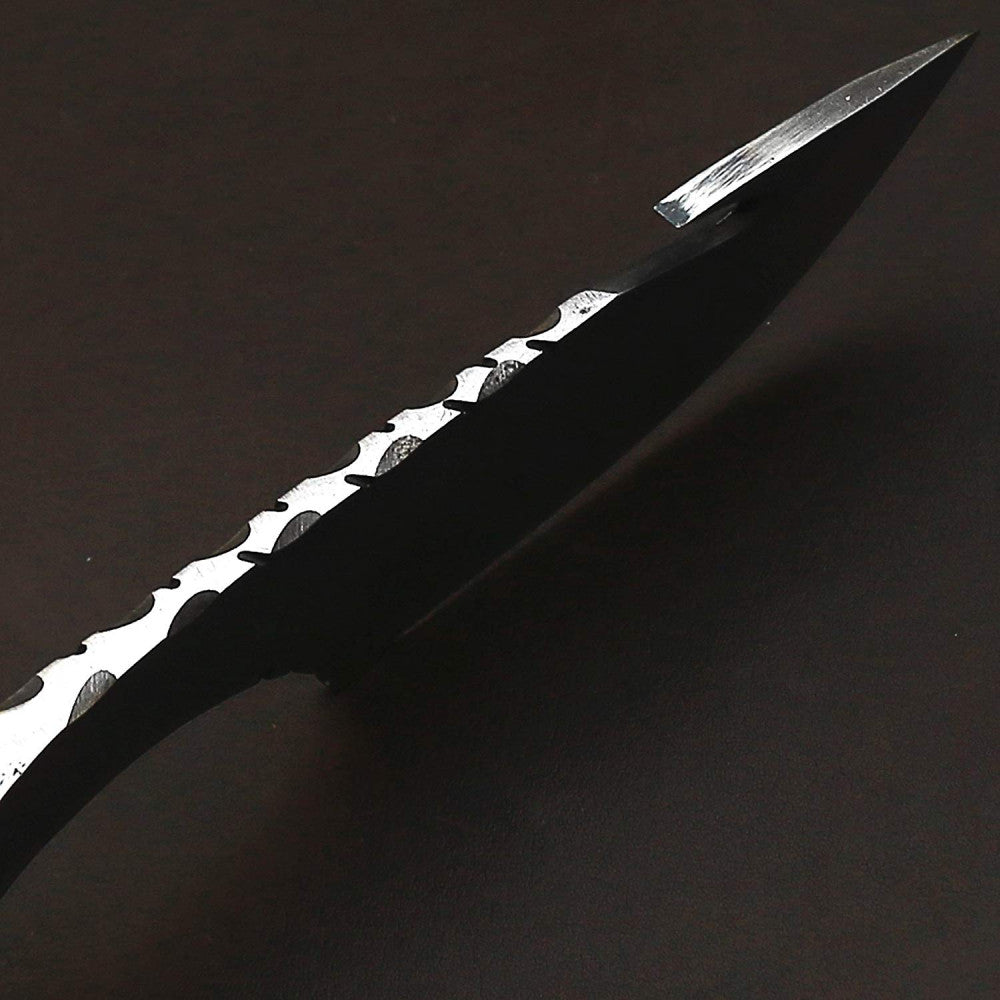 Handmade Rail Road Spike Steel Hunting Guthook Knife
