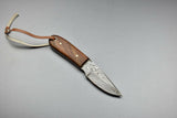 CUSTOM HANDMADE DAMASCUS STEEL EDC KNIFE HANDLE WALNUT WOOD