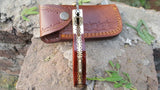 Beautiful Custom Handmade Damascus Pocket Knife