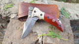 Beautiful Custom Handmade Damascus Pocket Knife