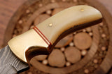 |NB KNIVES| Handmade Damascus Neck Knife " Bone Handle