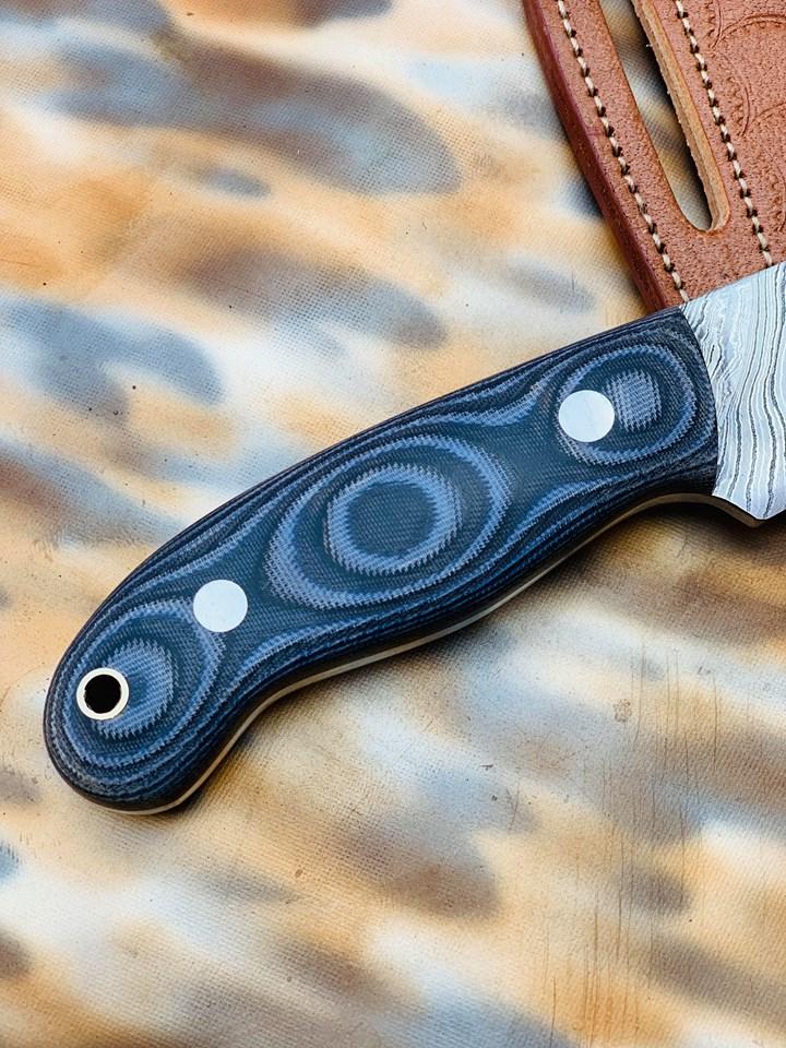 Custom Handmade Damascus Steel Bull Cutter Knife