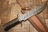 Beautiful Custom Handmade Damascus Steel Hunting knife" Rose Wood Handle - NB CUTLERY LTD