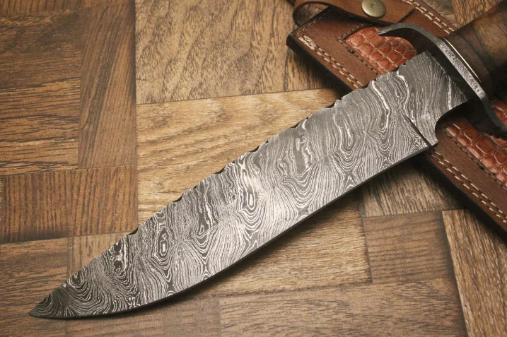 Beautiful Custom Handmade Damascus Steel Hunting knife" Rose Wood Handle - NB CUTLERY LTD