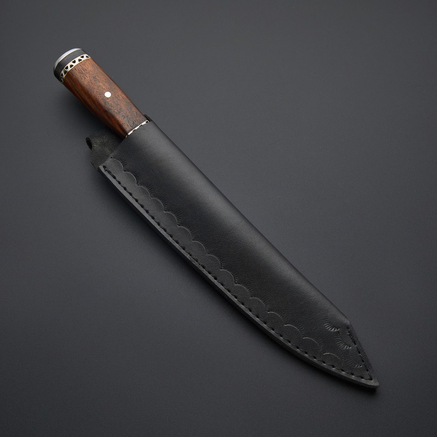 CUSTOM MADE DAMASCUS KITCHEN // CHEF KNIFE + Pouch