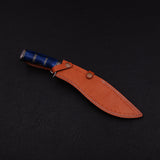 |NB KNIVES| CUSTOM HANDMADE DAMASSCUS STEEL KUKRI KNIFE WITH LEATHER SHEATH