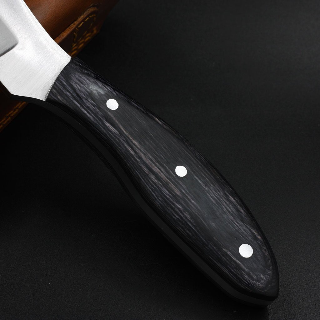 CUSTOM HANDMADE D2 STEEL HUNTING KNIFE Handle Material , paka wood bol – NB  CUTLERY LTD