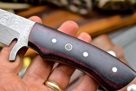 Custom-Handmade Damascus-Hunting-Utility--Camp Blade EDC Knife - NB CUTLERY LTD
