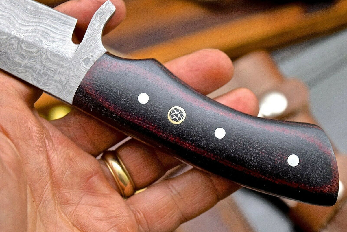 Custom-Handmade Damascus-Hunting-Utility--Camp Blade EDC Knife - NB CUTLERY LTD