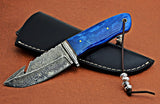 Custom Handmade Damascus Steel Hunting Knife Gut Hook - NB CUTLERY LTD
