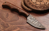 Handmade Damascus Steel Hunting Knife " Rose Wood Handle