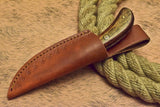 CUSTOM HAND MADE DAMASCUS ART HUNTING KNIFE HARD WOOD - NB CUTLERY LTD