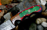 Custom Handmade Damascus Steel Camping Hunting EDC Knife
