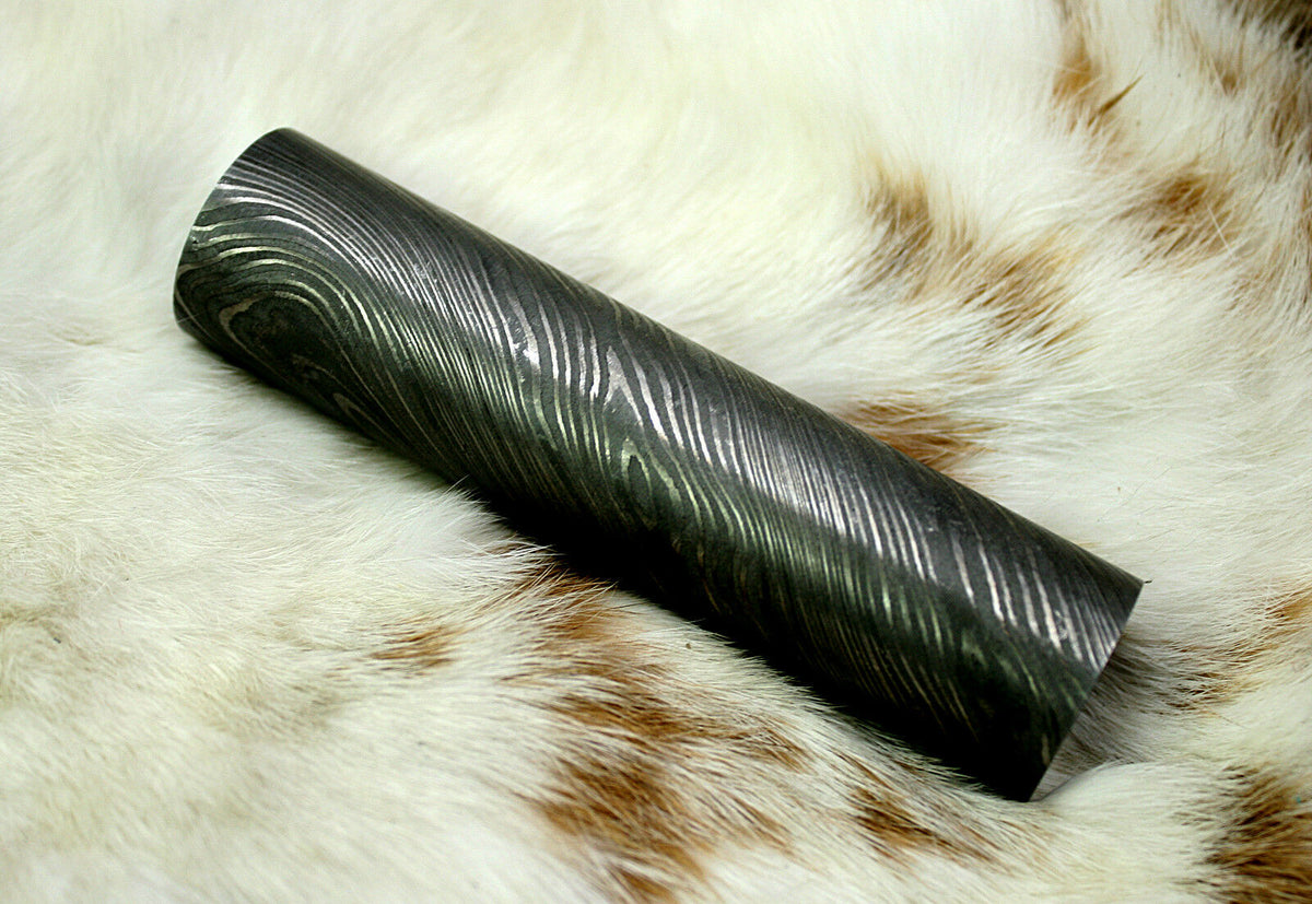 Damascus Steel Round Bar Rod-Jewelry-Pen-Buckle-rings Making Supply