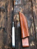 CUSTOM HANDMADE 1095 STEEL HUNTING KNIFE HANDLE PAKKA WOOD