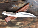 CUSTOM HANDMADE 1095 STEEL HUNTING KNIFE HANDLE PAKKA WOOD