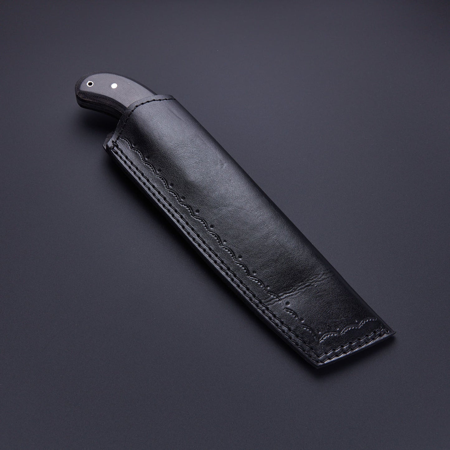 Custom Handmade Damascus Steel Skinner Knife with Micarta Handle & Leather Sheath