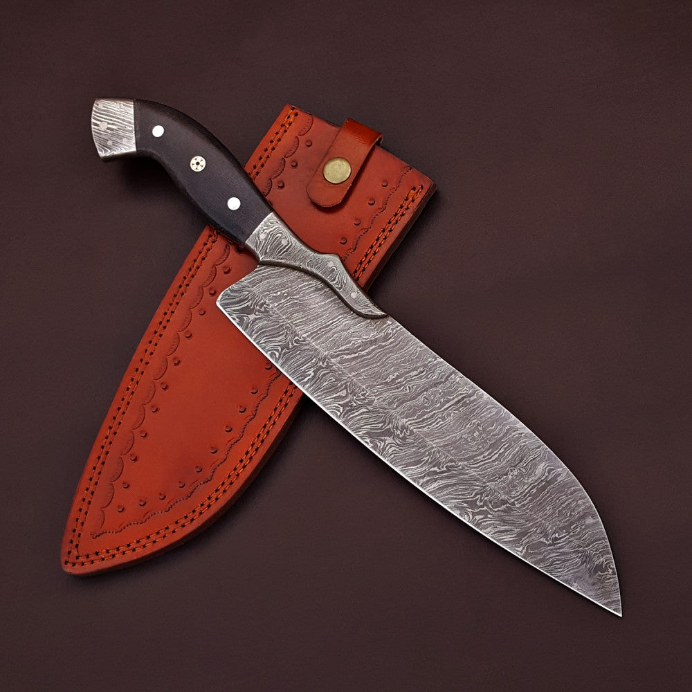 Handmade Damascus Steel kitchen chef Micarta Handle