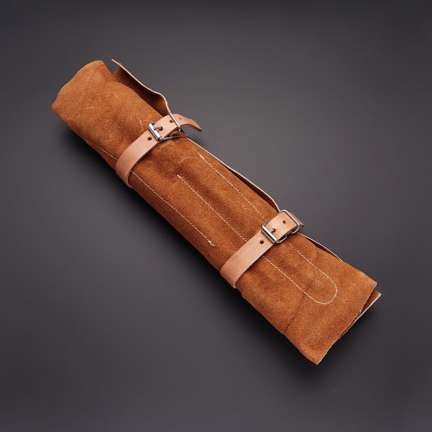 6 PCS DAMASCUS CHEF/KITCHEN KNIFE + LEATHER ROLL KIT