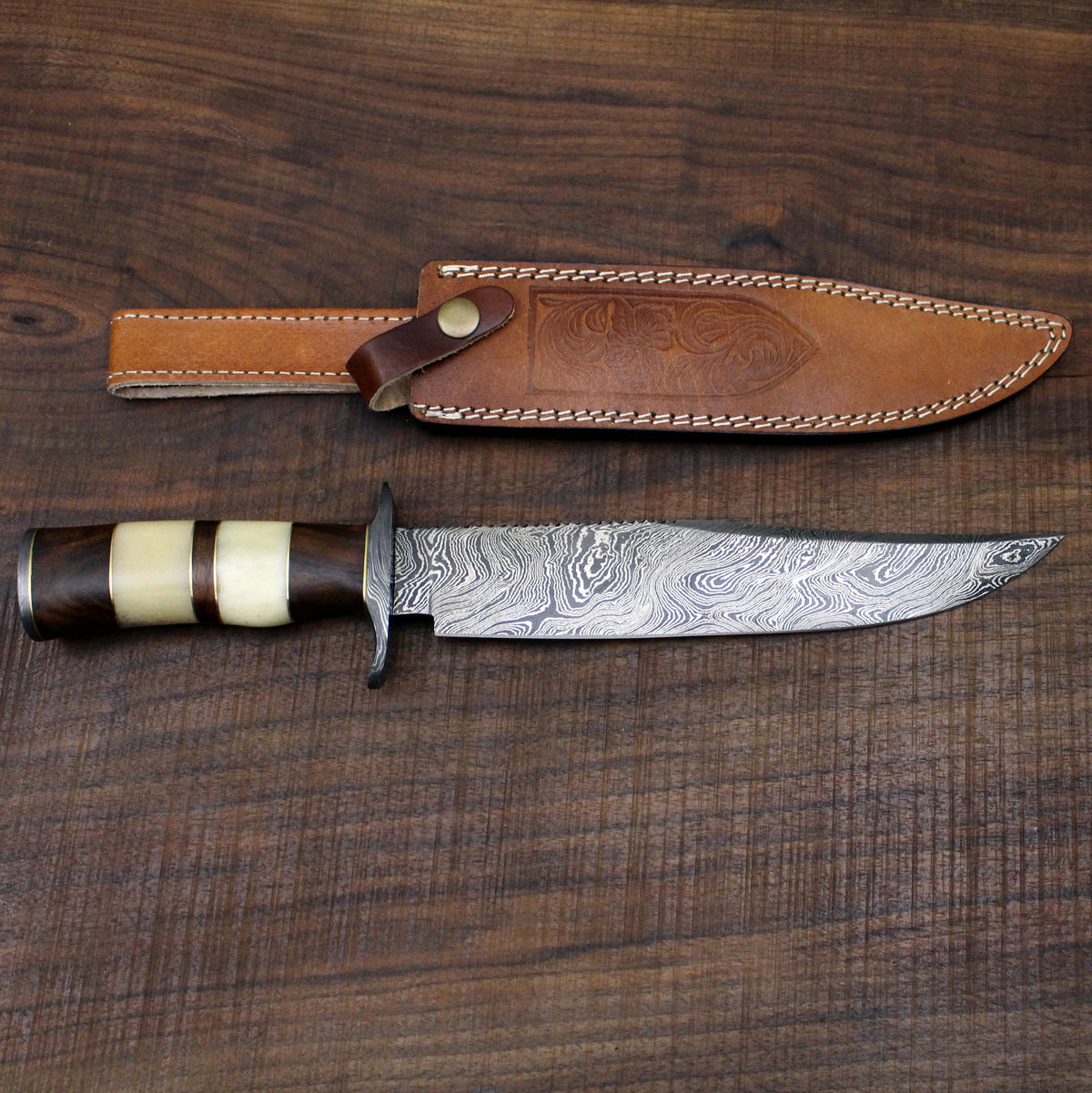 Damascus Hunting Knife - NB CUTLERY LTD