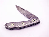 Full Damascus steel folding knife - NB CUTLERY LTD