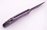 Full Damascus steel folding knife - NB CUTLERY LTD
