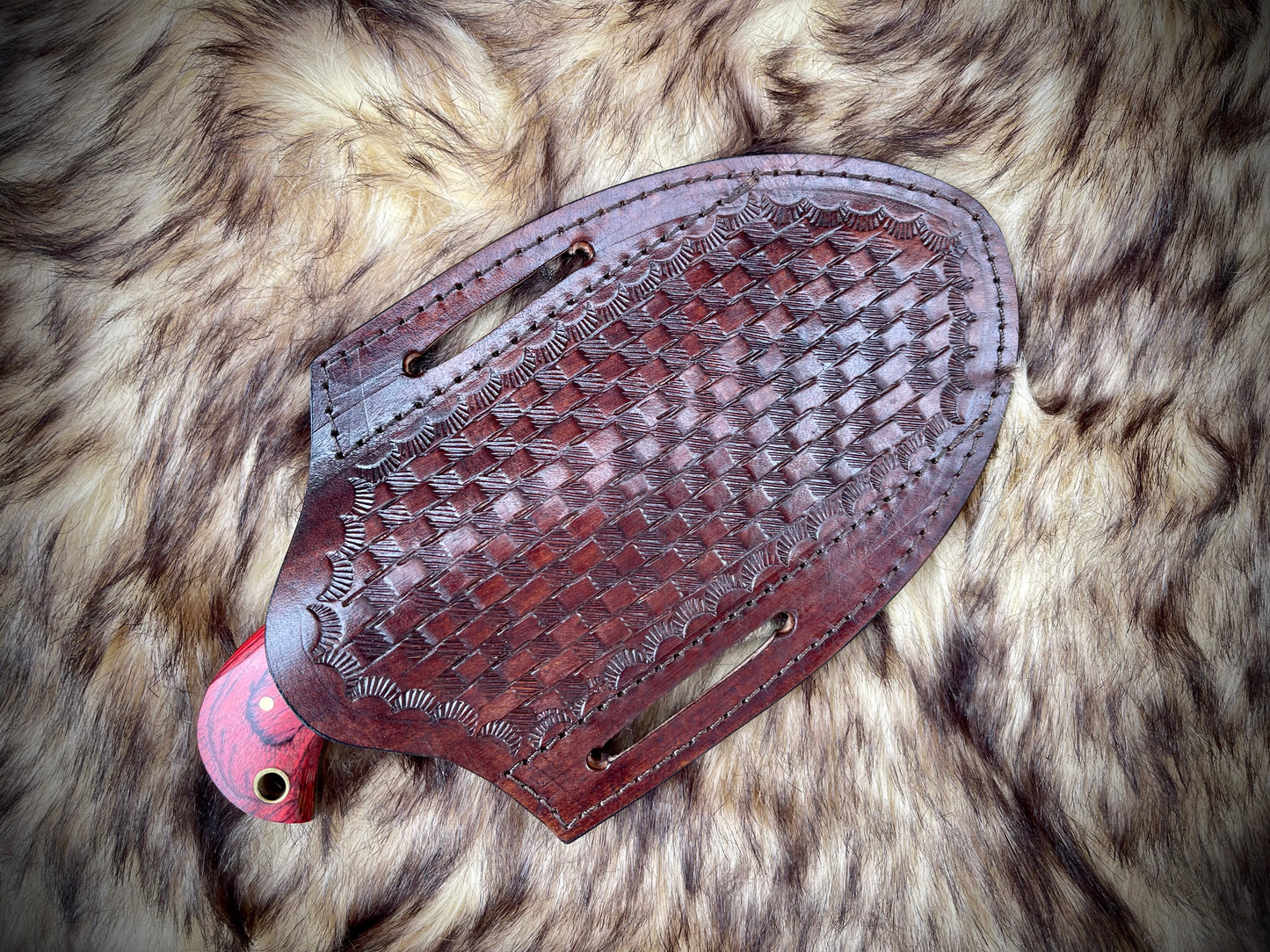 |NB KNIVES| CUSTOM HANDMADE DAMASCUS COWBOY BULL CUTTER KNIFE WITH LEATHER SHEATH