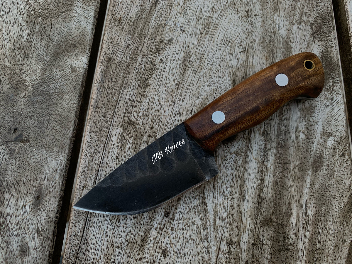 Hand-Forged 1095 Steel Skinner Knife with Rosewood Handle
