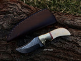 |NB KNIVES| Handmade Damascus Neck Knife " Bone Handle