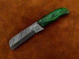 |NB KNIVES| CUSTOM HANDMADE COWBOY BULL CUTTER KNIFE WITH LEATHER SHEATH
