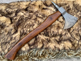 |NB KNIVES| Custom Handmade Damascus Axe Handle RoseWood With Leather Sheath