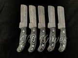 |NB KNIVES| CUSTOM HANDMADE LOT OF 5 COW BOY BULL CUTTER KNIVES WITH LEATHER SHEATH