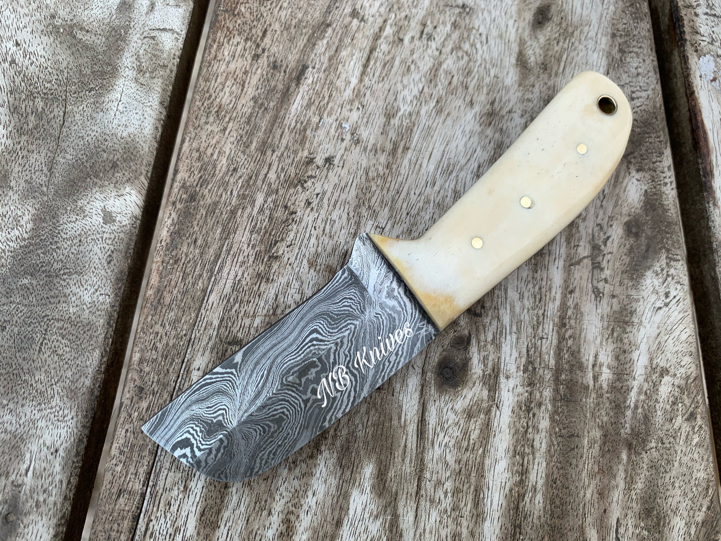 |NB KNIVES| CUSTOM HANDMADE COWBOY BULL CUTTER KNIFE WITH LEATHER SHEATH
