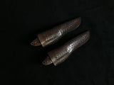|NB KNIVES| Custom Handmade Damascus Lot of 2 Hunting Knife Handle Rose wood and Micarta