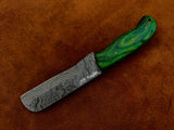 |NB KNIVES| CUSTOM HANDMADE COWBOY BULL CUTTER KNIFE WITH LEATHER SHEATH