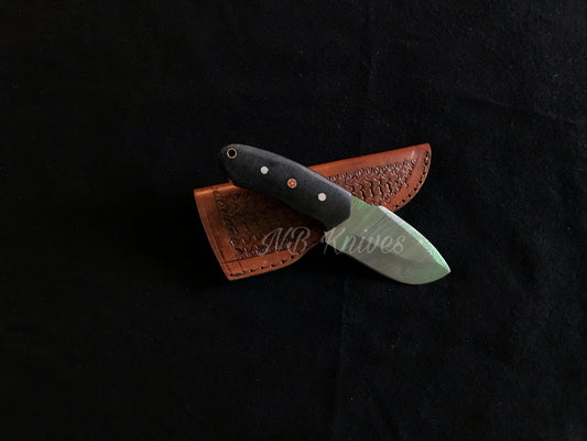 Handcrafted Damascus Skinner Knife with Micarta Handle