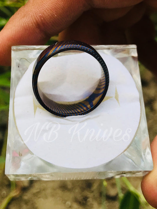 Titanium Zirconium Timascus Ring #5