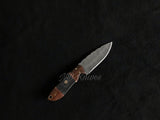 |NB KNIVES| Custom Handmade Damascus Hunting Knife Handle Rose wood and Micarta