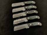 |NB KNIVES| CUSTOM HANDMADE LOT OF 5 COW BOY BULL CUTTER KNIVES WITH LEATHER SHEATH