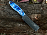 |NB KNIVES| CUSTOM HANDMADE COWBOY BULL CUTTER KNIFE WITH LEATHER SHEATH