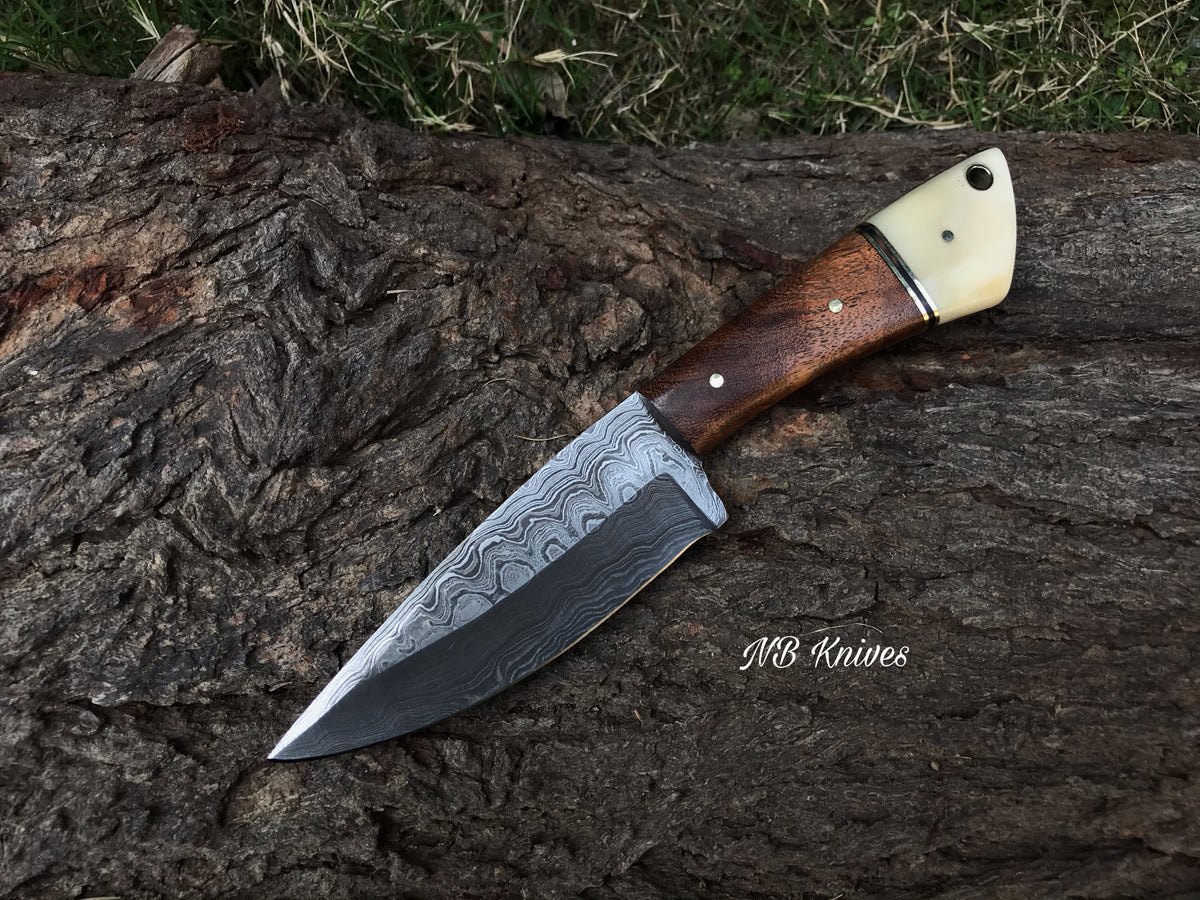 Custom Handmade Damascus Steel Fillet Fish Knife With Leather Sheath – NB  CUTLERY LTD