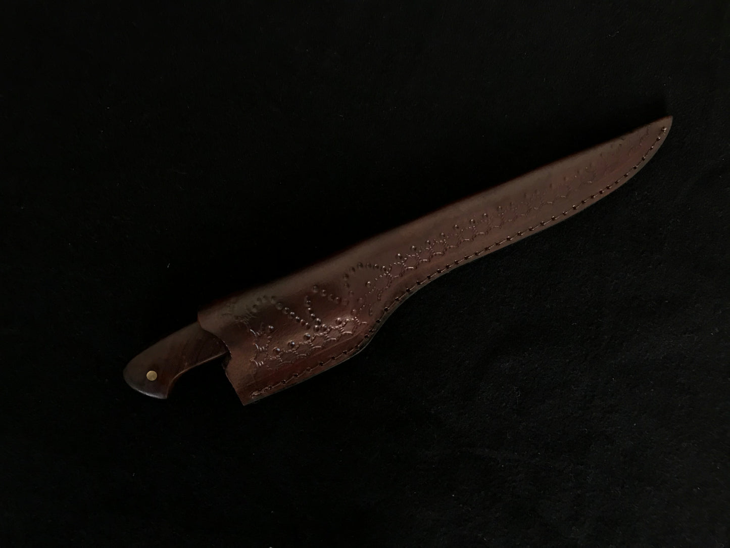 |NB KNIVES| Custom Handmade Damascus Steel Fillet Fish Knife With Leather Sheath