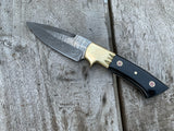 |NB KNIVES| Custom Handmade Damascus Skinner Knife Handle Buffalo Horn