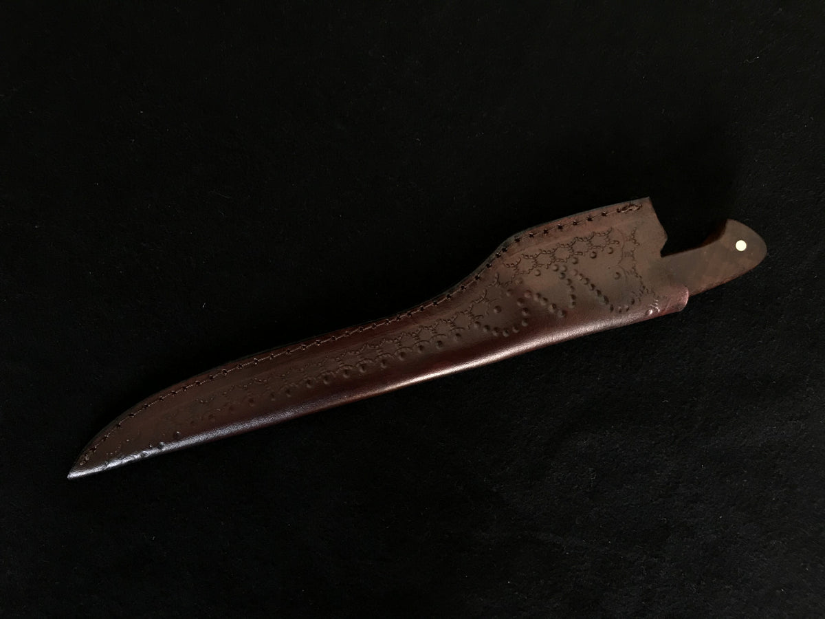 Handmade Damascus Fish Fillet Knife with Exotic Rosewood Handle