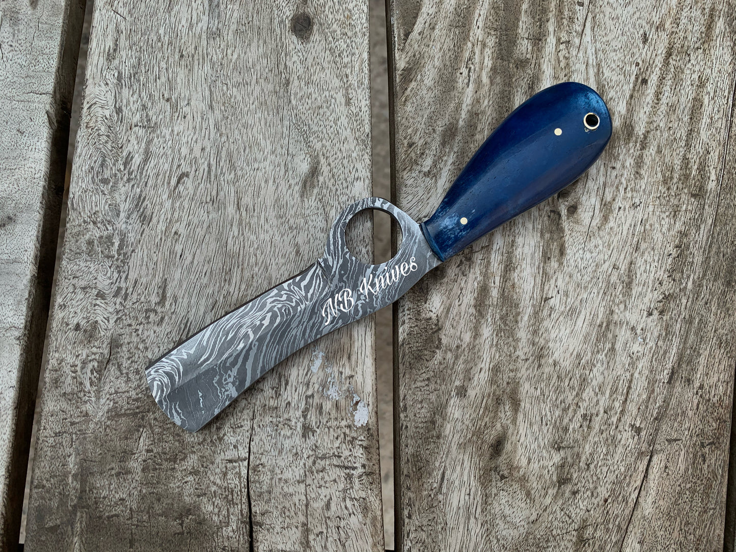 |NB KNIVES| CUSTOM HANDMADE DAMASCUS COWBOY BULL CUTTER KNIFE WITH LEATHER SHEATH