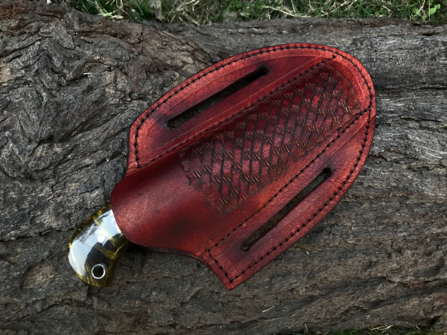|NB KNIVES| CUSTOM HANDMADE COWBOY BULL CUTTER KNIFE WITH LEATHER SHEATH