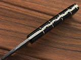 CUSTOM HAND DAMASCUS STEEL GUTHOOK KNIFE WITH BUFFLAO HORN